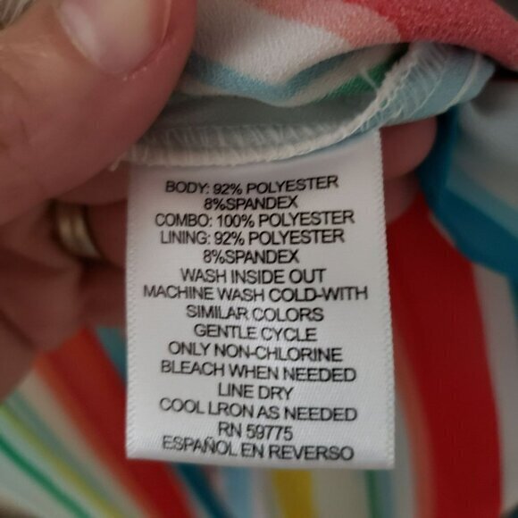 XOXO Womens Striped Dress Jumper Romper Sheer Over Shorts Maxi Size XL Pre-Owned - Picture 3 of 14